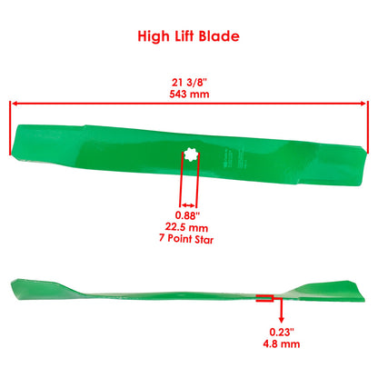 42 in Deck Blade with Nut Replacement for John Deere D100 D105 D110 (2010–2019)