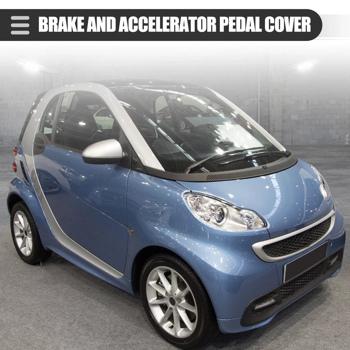 Brake & Accelerator Pedal Covers for Mercedes Benz Smart Fortwo (2009-2014)