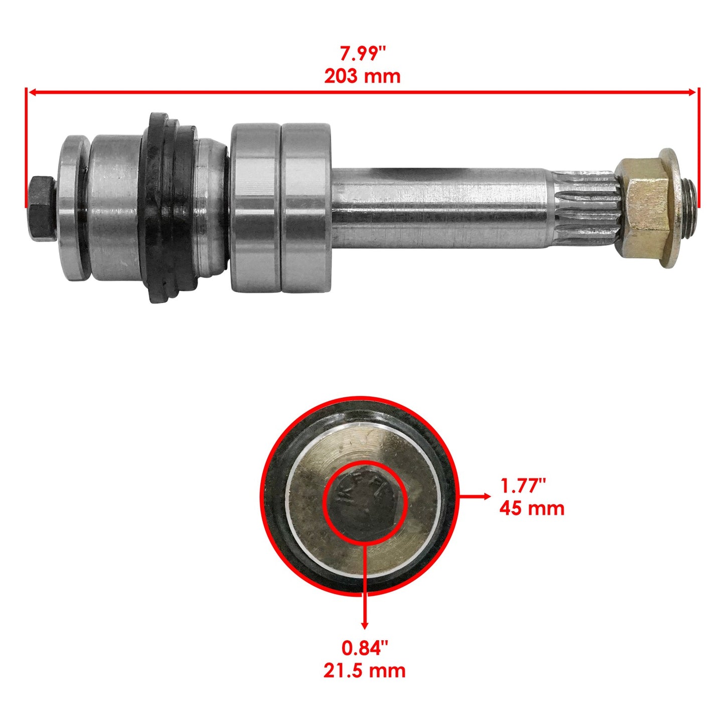60" Deck Spindle and Shaft Replacement for Exmark LZE730GKA604 (2009–2009)