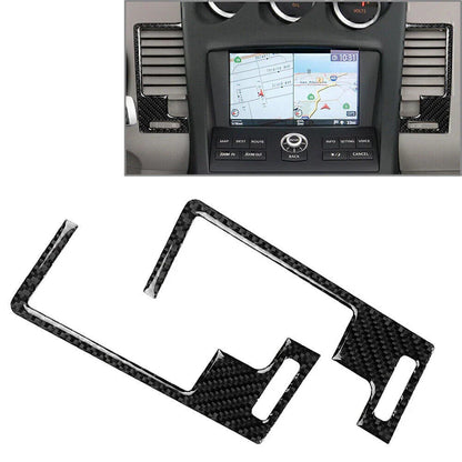 Carbon Fiber Air Vent Outlet Frame Cover Trim for Nissan 350Z (2003-2009)