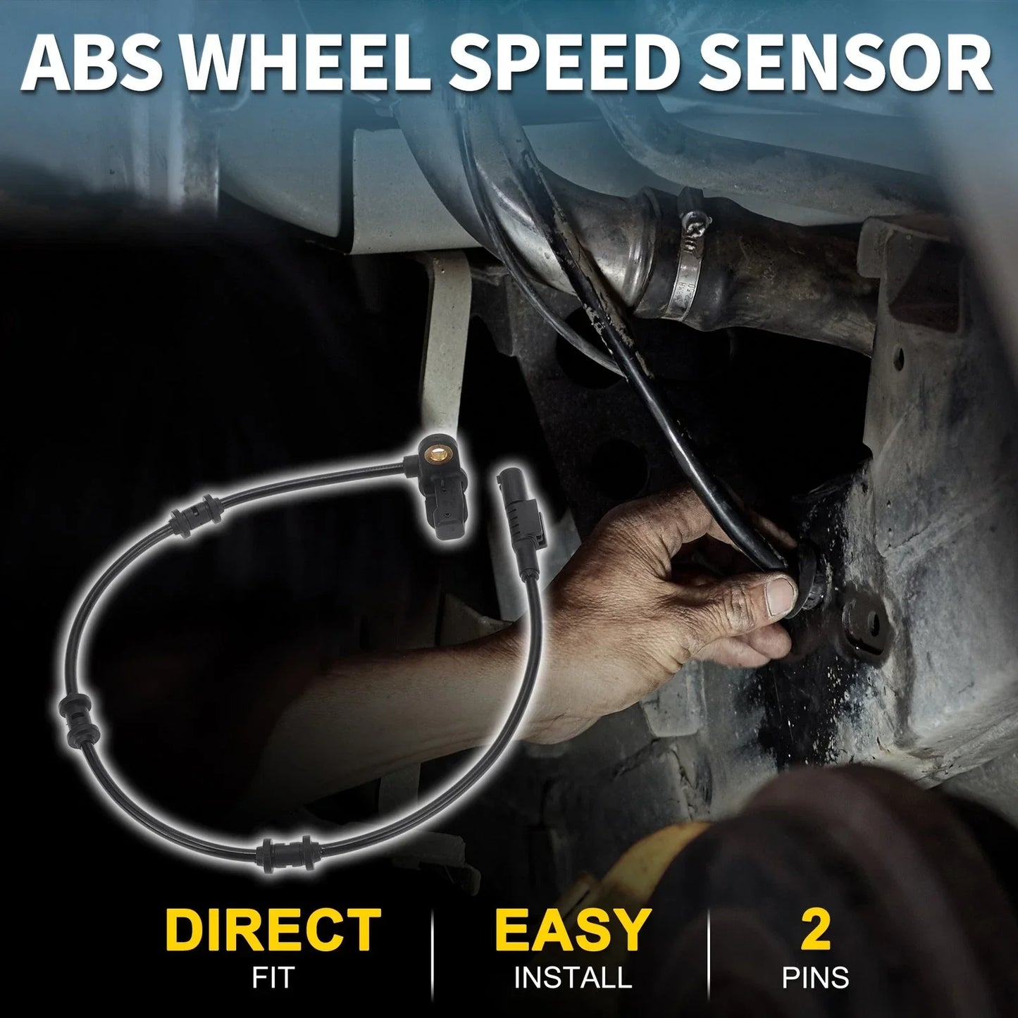 2 x Rear Left ABS Wheel Speed Sensors for Mercedes-Benz ML350 (2006-2011)