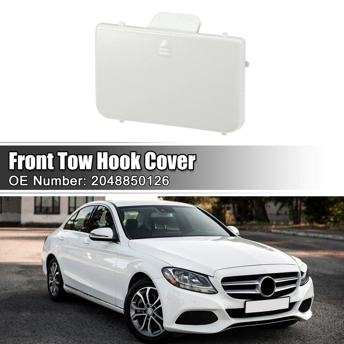 Front Bumper Tow Hook Eye Hole Cover for Mercedes-Benz C-Class W204 (2007-2014)