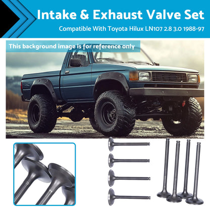 Intake & Exhaust Valve Sets for Toyota Hilux LN107 2.8L 3.0L (1988-1997)