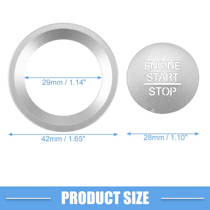 Engine Start Ignition Button Sticker for Honda Accord (2018-2022) Silver Tone