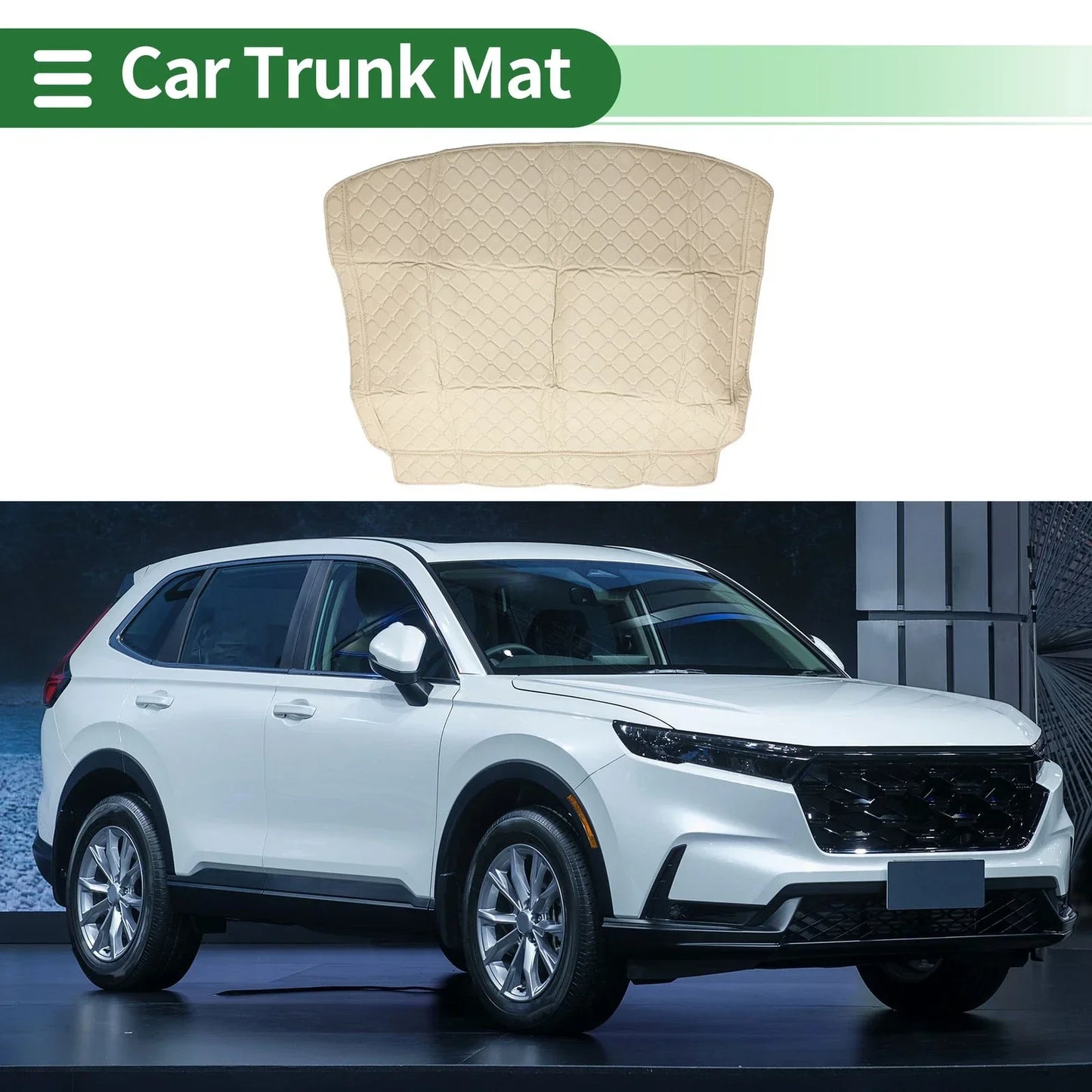 Heightened Edge Cargo Liner Rear Trunk Mat for Honda CRV (2023-2024) Beige XPE