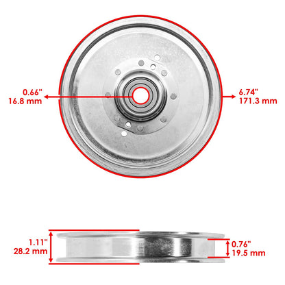 Deck Pulley Replacement for Exmark FR524 FR724 52in 72in (2000–2000)
