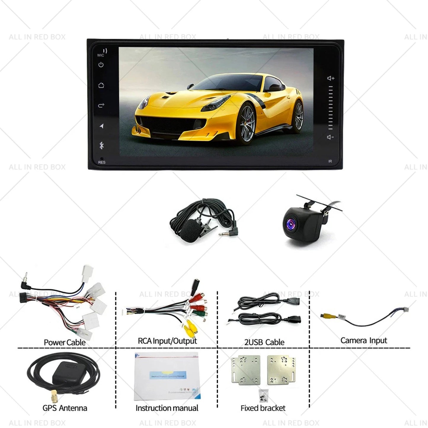 7'' Head Unit 2GB+32GB Android 13 for Toyota Prado 120 Series (2003-2009)