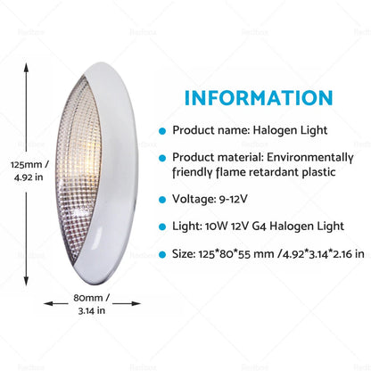 Halogen Light Lamp for Caravan RV Motorhome Awning 9-12V