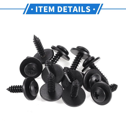 12 x Car Fender Liner Splash Shield Bumper Cover Screws for Honda Accord (2006-2007)