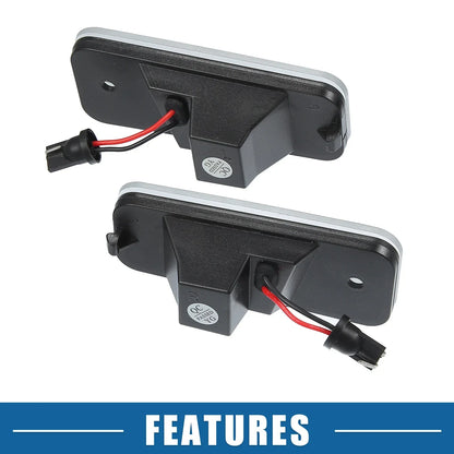 2 x White LED License Plate Lights for Hyundai Santa Fe (2013-2016)