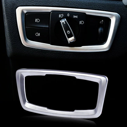 Chrome Headlight Switch Bezel Cover Trim for BMW X1 (2016-2023)