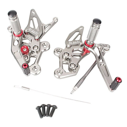 Steel Gray Rearset Footpegs for Suzuki GSR750 (2011-2016)