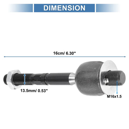 2 x Front Inner Tie Rod End Links for Honda Accord & Acura CL TL (2003-2007)