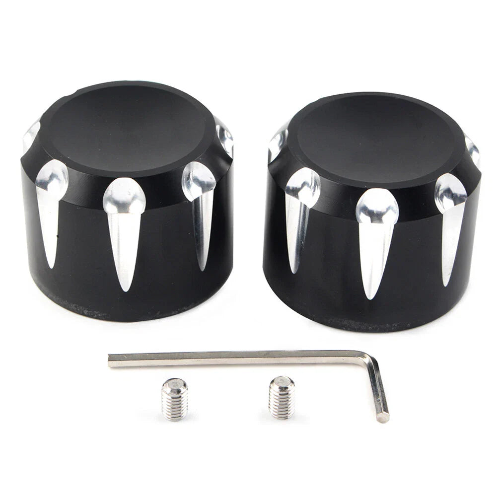 CNC Front Axle Cap Nut Covers  for Harley Touring Road King Electra Glide