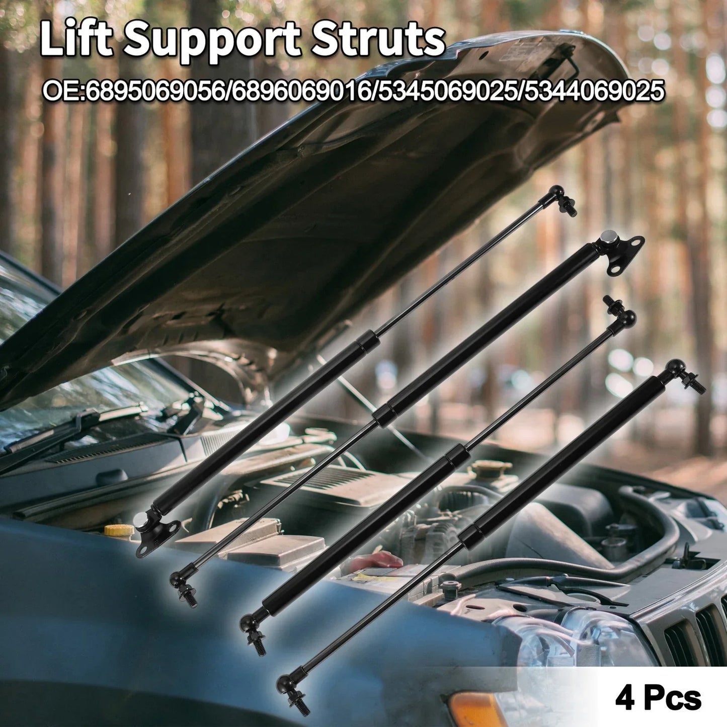 Lift Supports for Toyota Land Cruiser (2008-2021) - Front Hood & Rear Hatch Struts