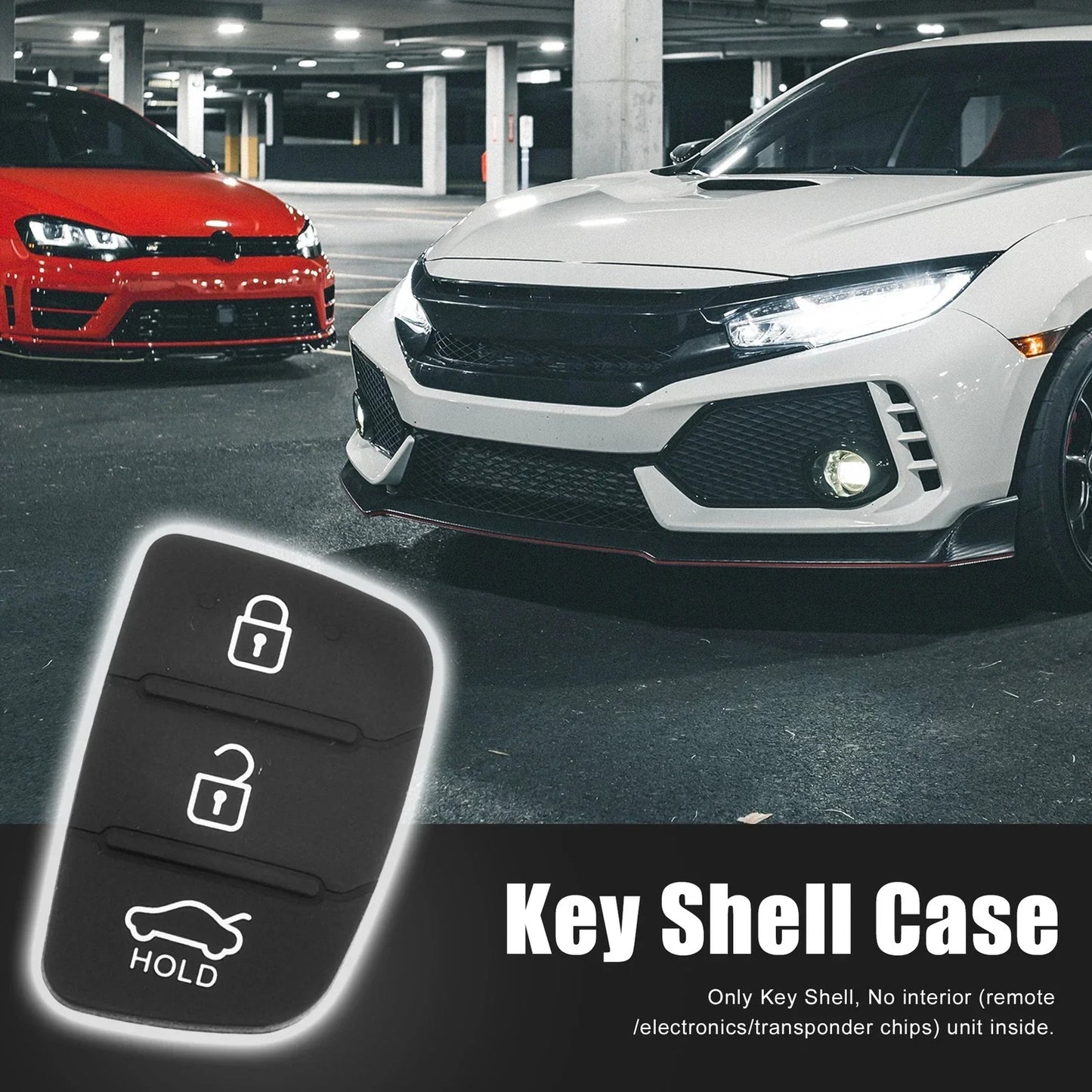 3 Button Car Remote Fob Case Insert Rubber Pad for Hyundai