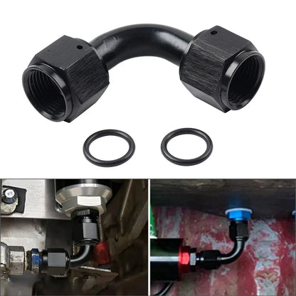 90 Degree Swivel Coupler Union Fitting Adapter for 8AN Female Connector