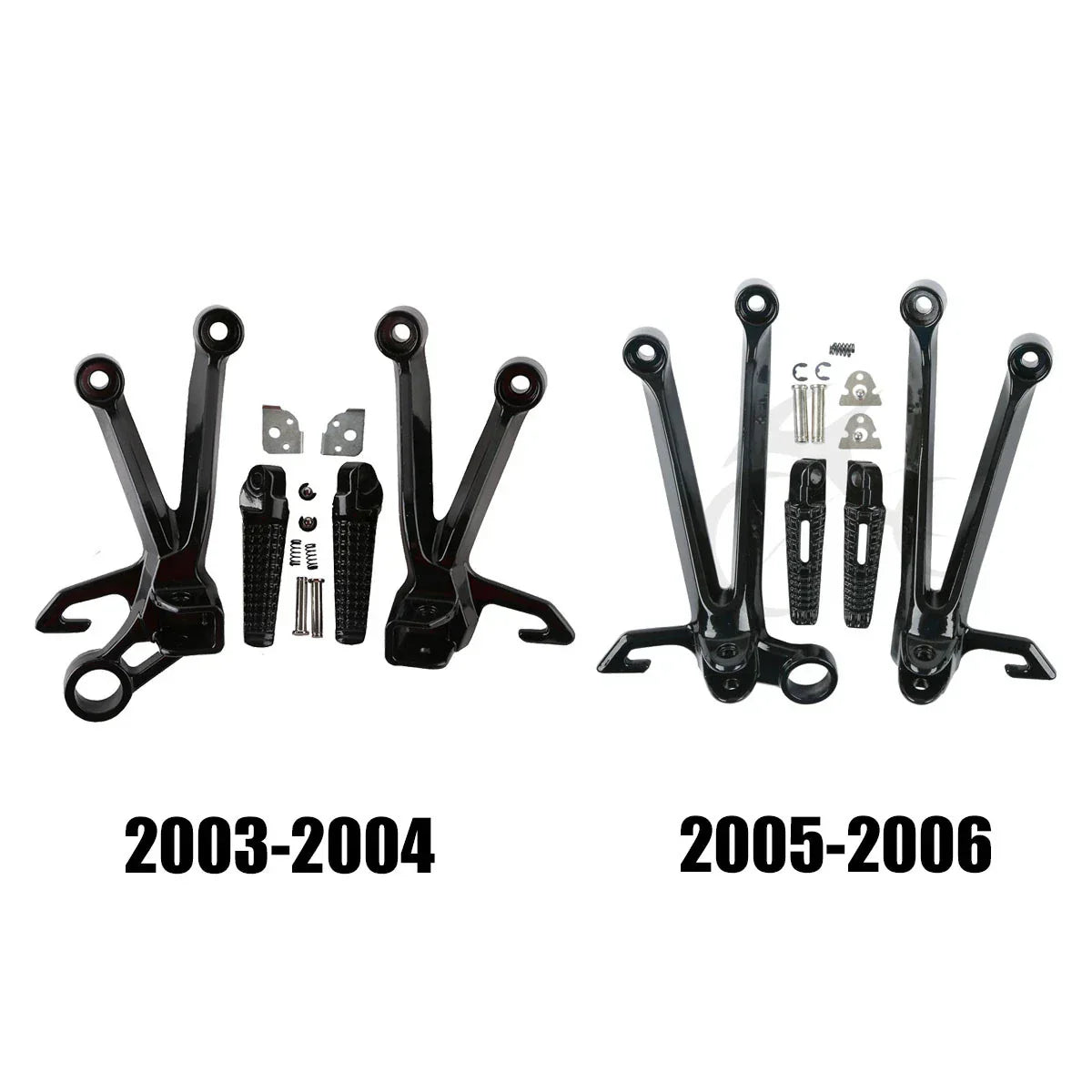 Black Rear Footrest Footpeg Bracket for Suzuki GSXR1000 (2003-2006)