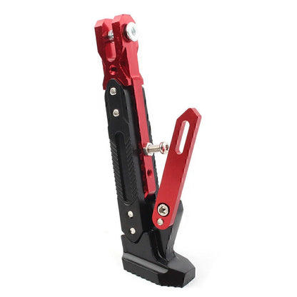 Stainless Steel Adjustable Kickstand for Motorbike Side Support Stand RED