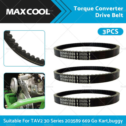 3PCS Drive Belt for 30 Series Comet TAV2, Manco 5959, KT196