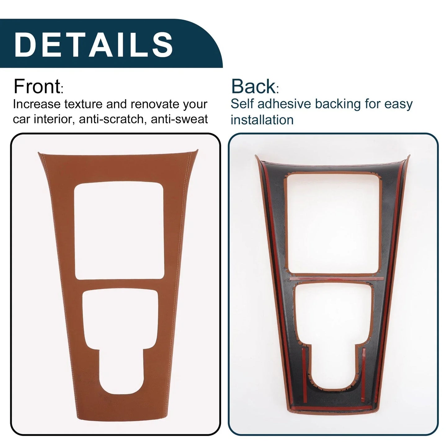 Center Console Panel Sticker for Mercedes-Benz GLA Class (2020-2021) Brown
