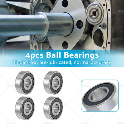 4pcs 16x35x11mm Double Sealed Ball Bearings for Chrome Steel 6202