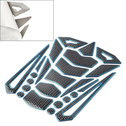 Blue Motorcycle Oil Fuel Tank Pad Cover Guard Protector Decal Sticker