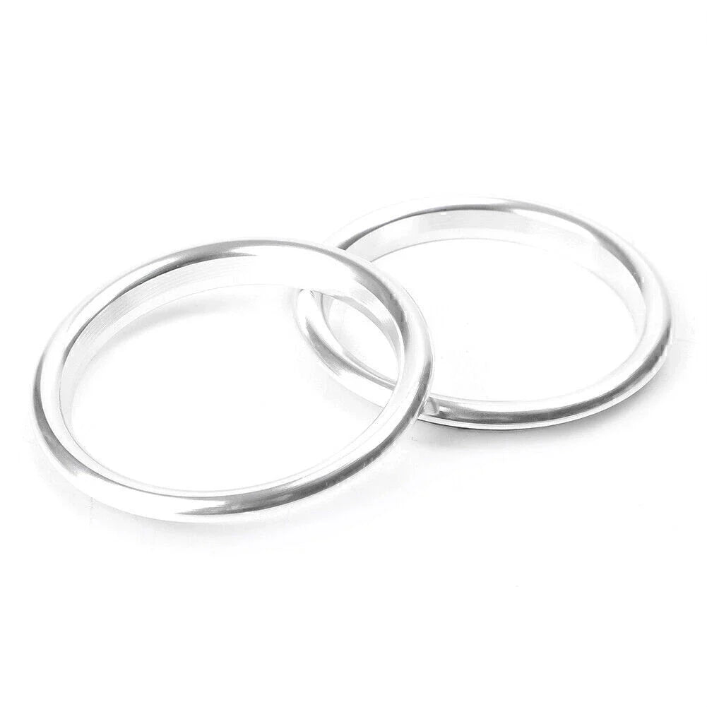 4 Pcs Silver Interior Air Vent Outlet Ring Covers for Audi A3 (2012-2019)
