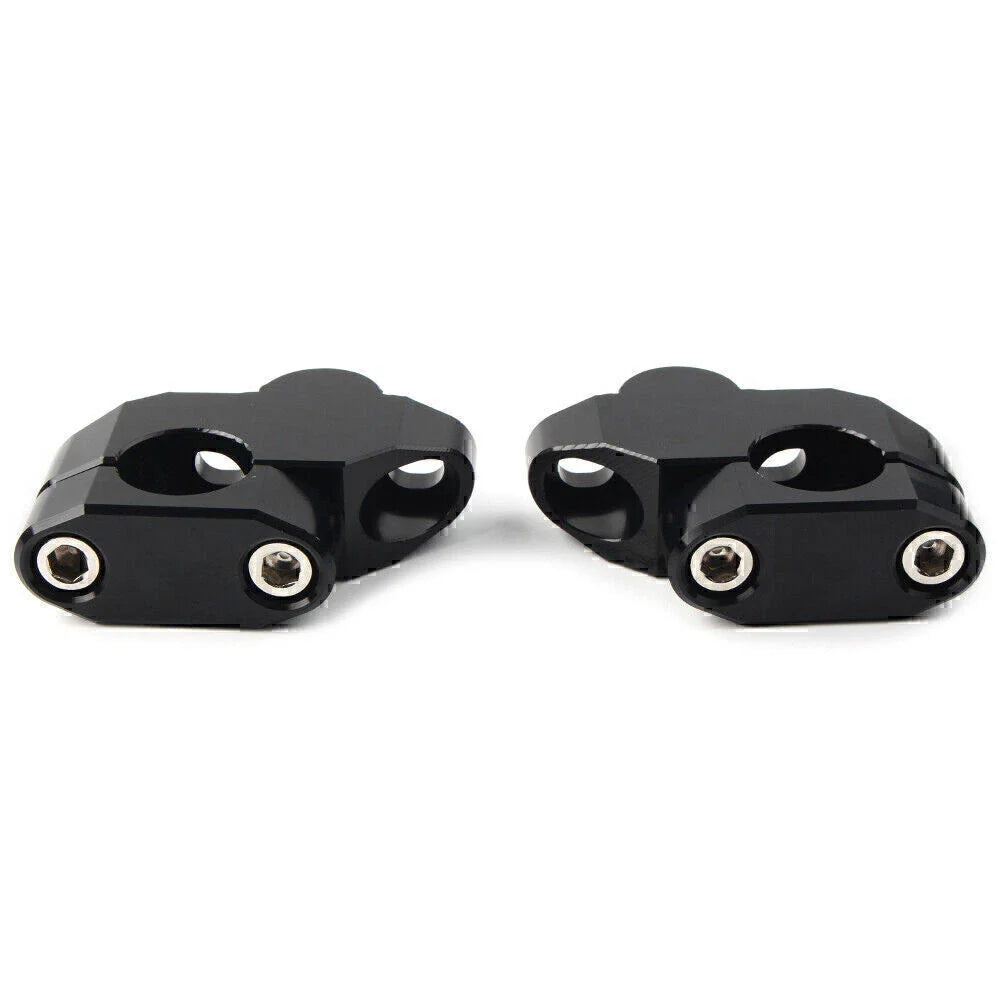 Black Aluminum Handlebar Extensions for Motorcycle - Riser