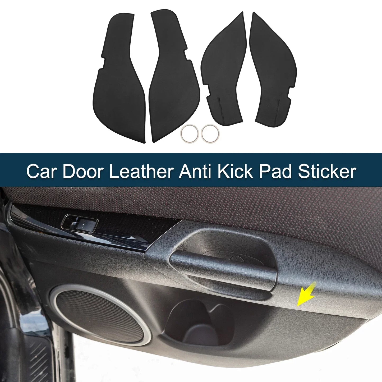 Car Door Leather Anti Kick Pad Sticker for Mercedes-Benz GLE (2019-2025)