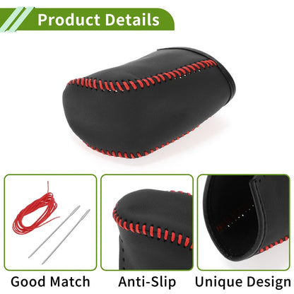 Car Gear Shift Knob Cover for Dodge Journey 2011-2020 Red Faux Leather