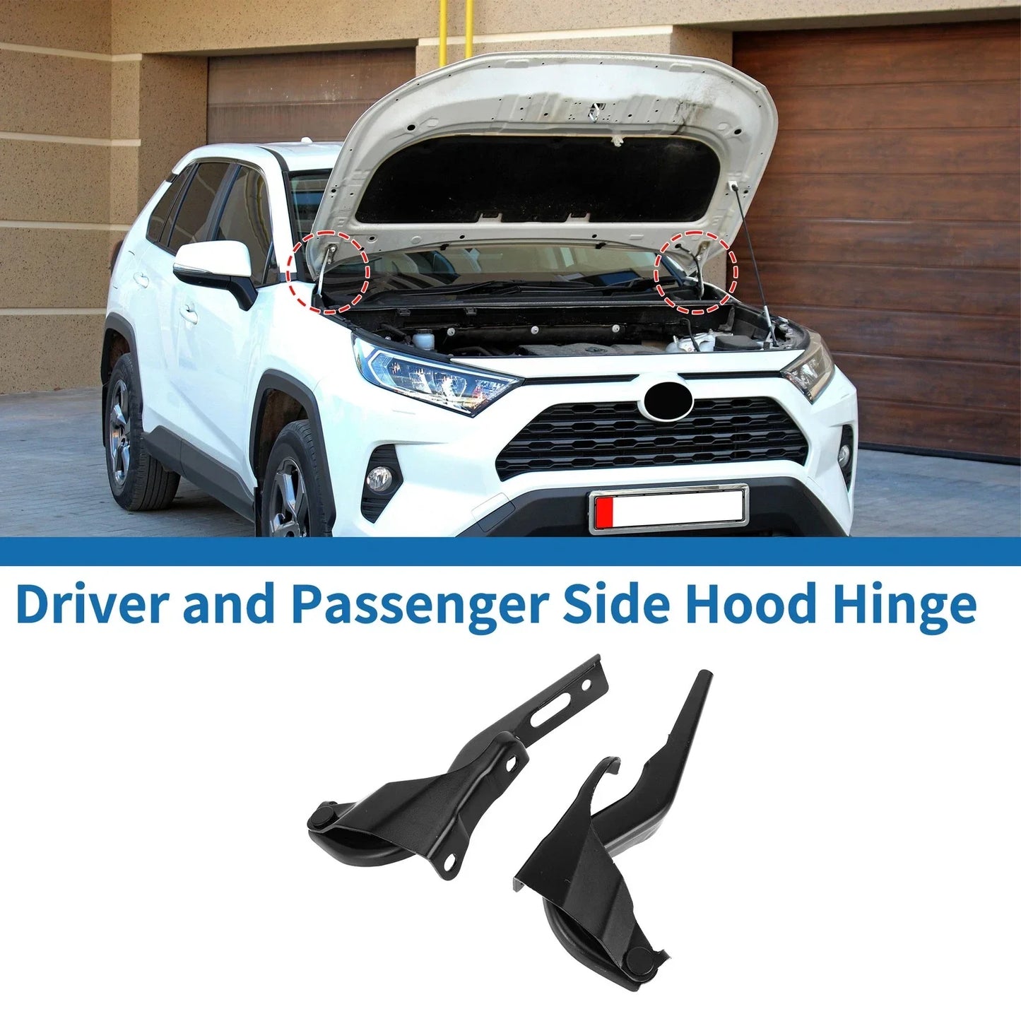 Hood Hinges for Honda CR-V 2007-2011 Front Bonnet Bracket 2 x Covers
