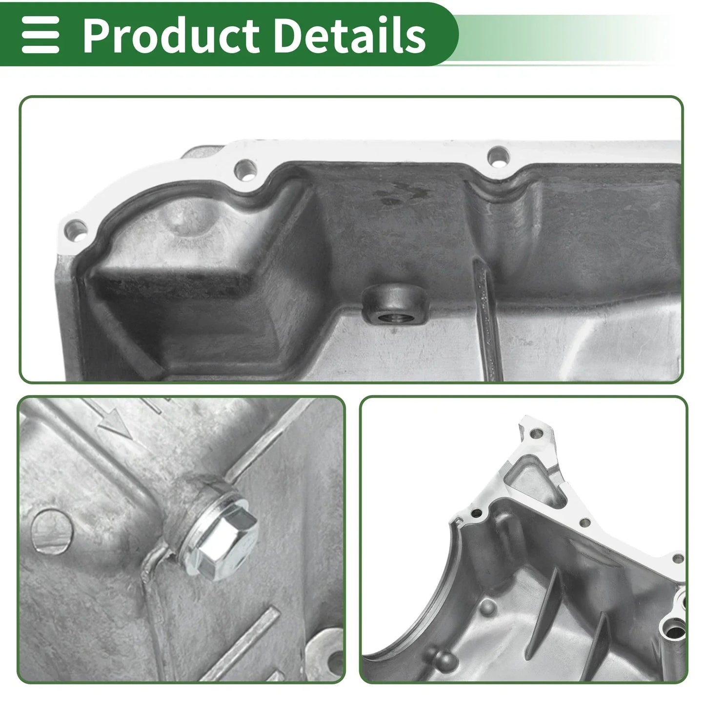 Engine Oil Pan for Honda Fit L4 1.5L Hatchback (2007-2008) - 1 x Aluminum