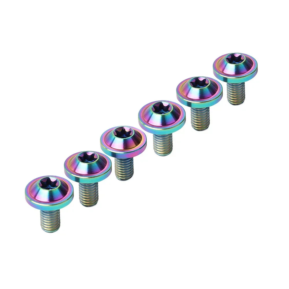 6pcs M5x15mm Universal Titanium Torx Head Bolts for Bike Motor