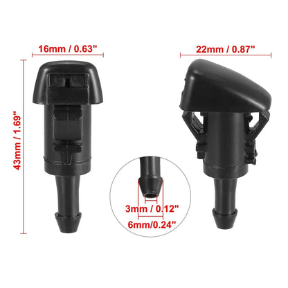 4 x Front Windshield Washer Nozzles for Dodge Ram Chrysler (2002-2023)