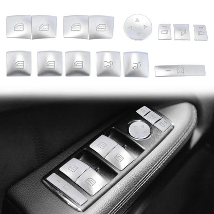 Door Armrest Window Switch Button Covers for Mercedes-Benz C200 C250 (2010-2014)