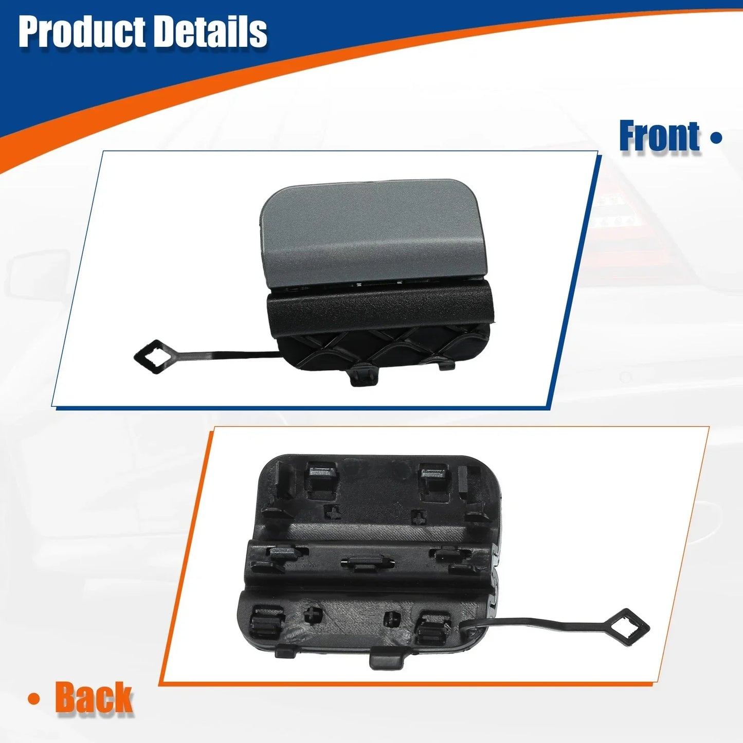 Rear Bumper Tow Hook Cover for Mercedes-Benz W205 (2015-2021) Moon Grey
