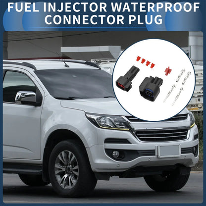 Fuel Injector Waterproof Connector Plug for Chevrolet - 1 Set, Plastic, Copper