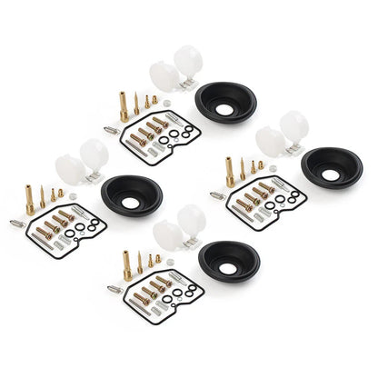 Carburetor Repair Kit Diaphragm Float 4 x Sets for Kawasaki ZX600 A (1985-1987)
