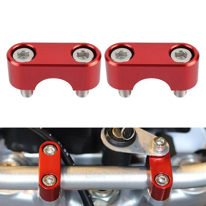 Red Motorcycle Handlebar Clamp Covers for Honda CRF300L Rally (2021-2024)