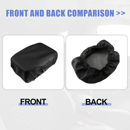 Center Console Armrest Cover for Hyundai Tucson 2016-2021 Faux Leather Black