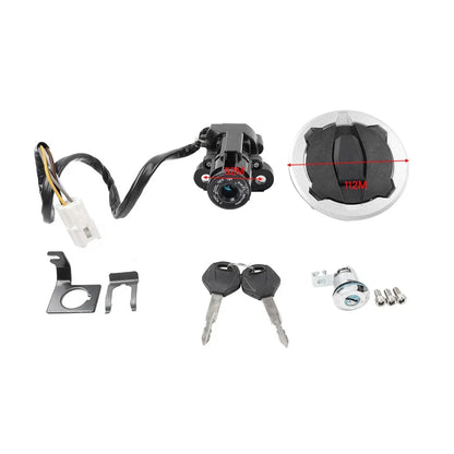 Ignition Switch Lock Fuel Gas Cap Key Set for Kawasaki Ninja 650 Z650 (2017-2023)