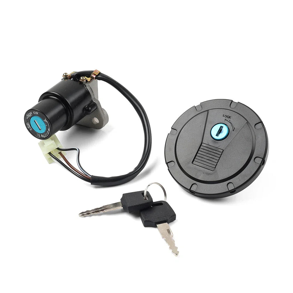 Ignition Switch Fuel Gas Cap Lock Key Set for Kawasaki KLR650 (2008-2018)