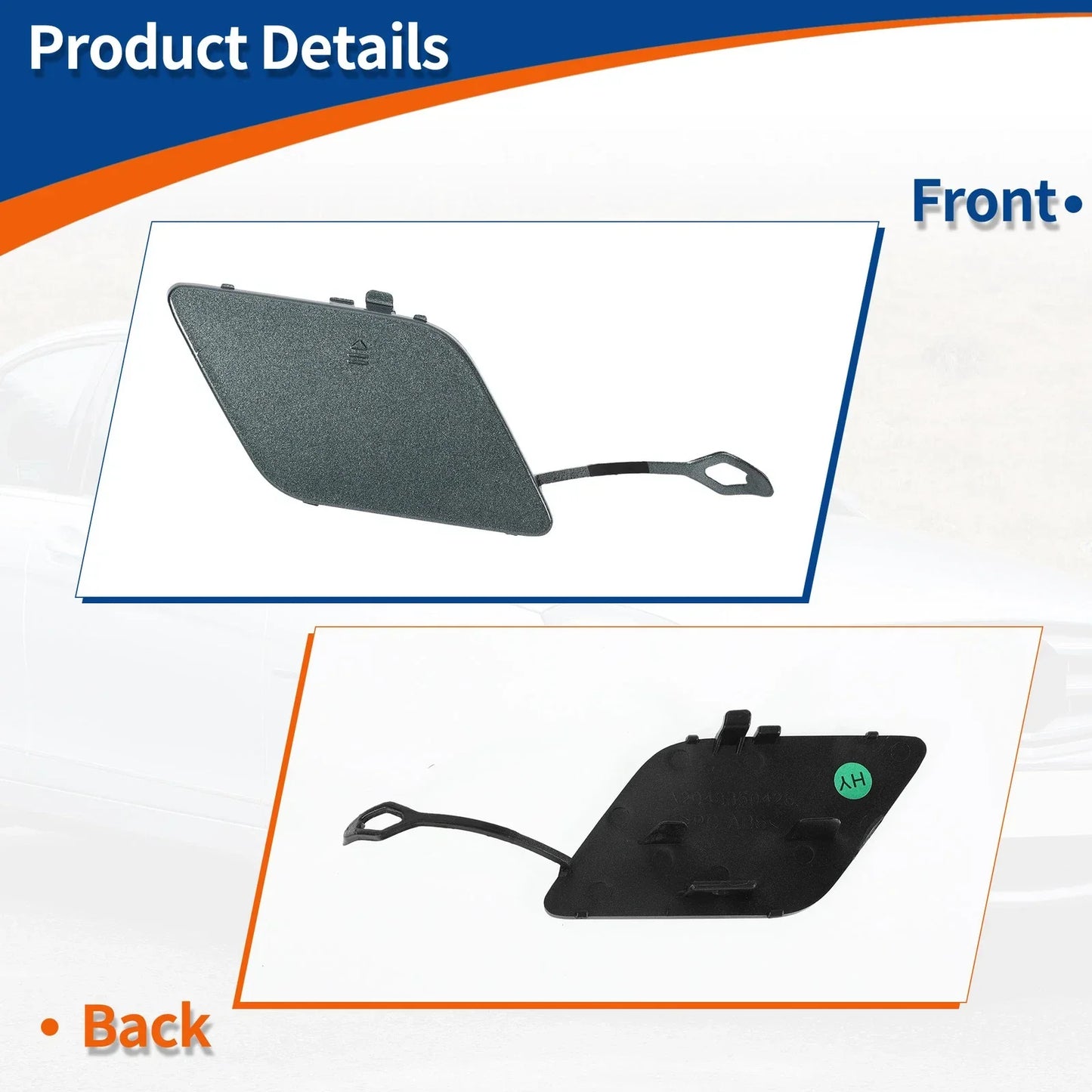 Bumper Tow Hook Cover for Mercedes-Benz A-Class (2013-2018) - Sapphire Grey