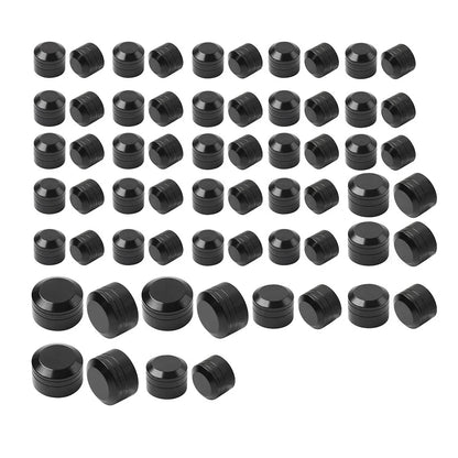 62X Engine Bolt Caps for Harley Road King Street Glide (2007-2016) Black