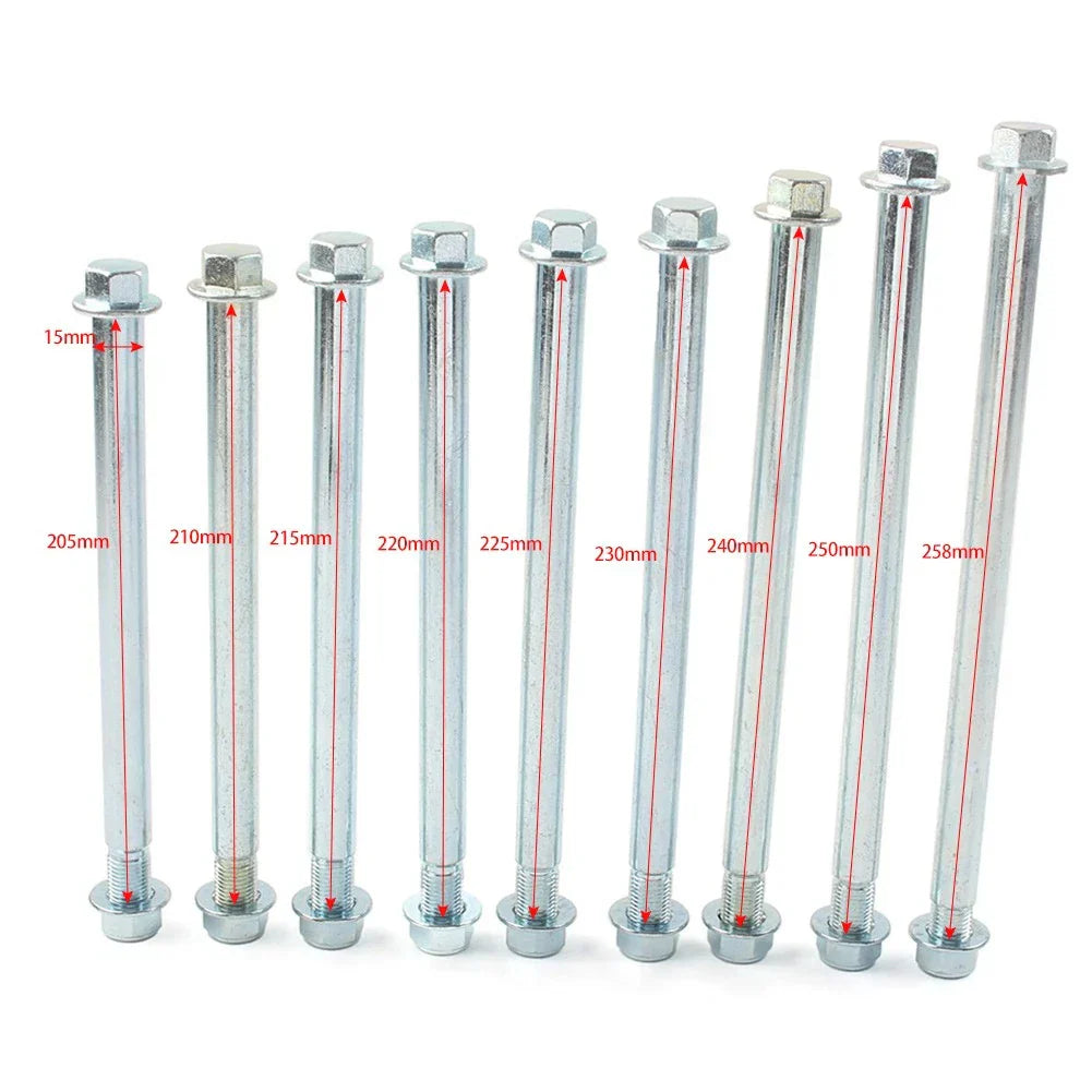 225mm Front Rear Wheel Hub M15 Axle Shaft for 110cc 125cc Dirt Bike