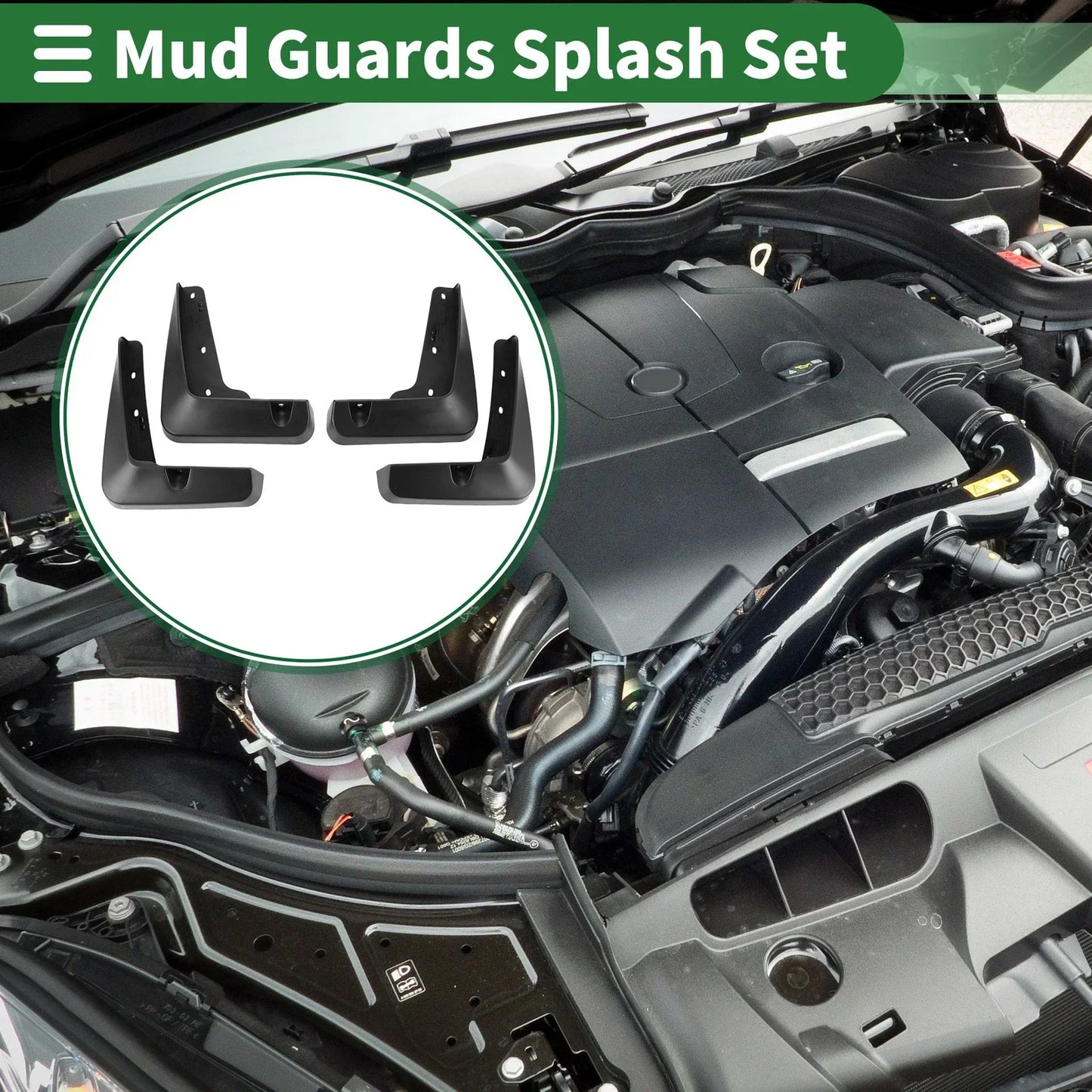 Mud Flaps Splash Guards 1 Set for Lexus ES (2012-2017)
