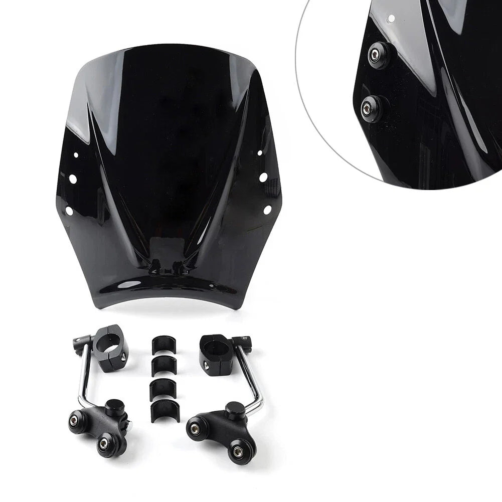 Universal Black Motorcycle Windshield Deflector