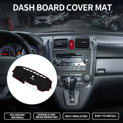 Dashboard Cover Mat for Honda CR-V 2017-2022 Sun Protector Pad Black Red