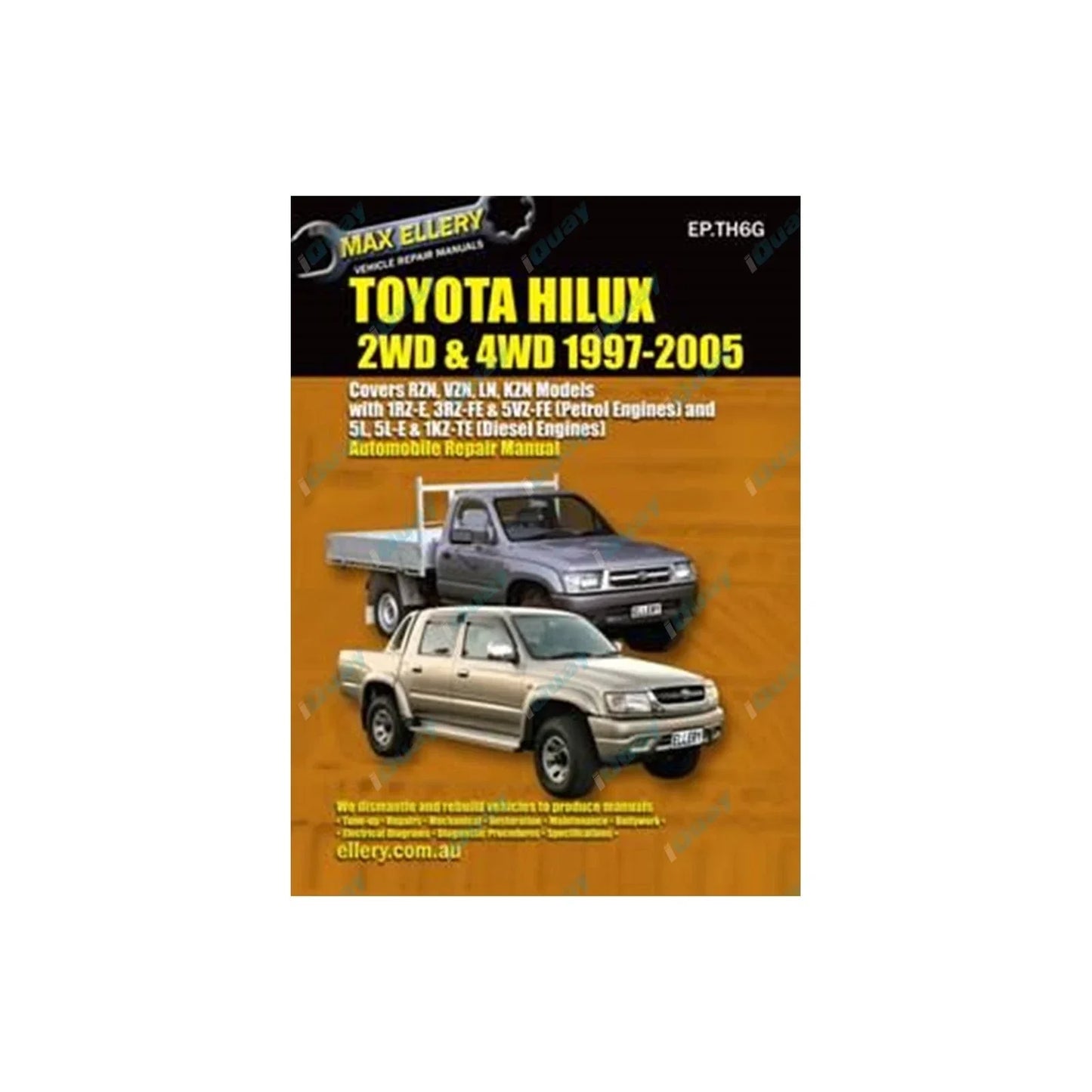 Repair Manual for Toyota Hilux 1997-2005 (KZN165, RNZ149, RZN154, RZN169, RZN174, VZN167, VZN172)